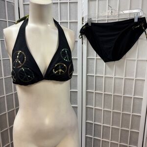 Mudd, Woman, 2-piece Swimsuit, Black, Size XL, Nylon.!